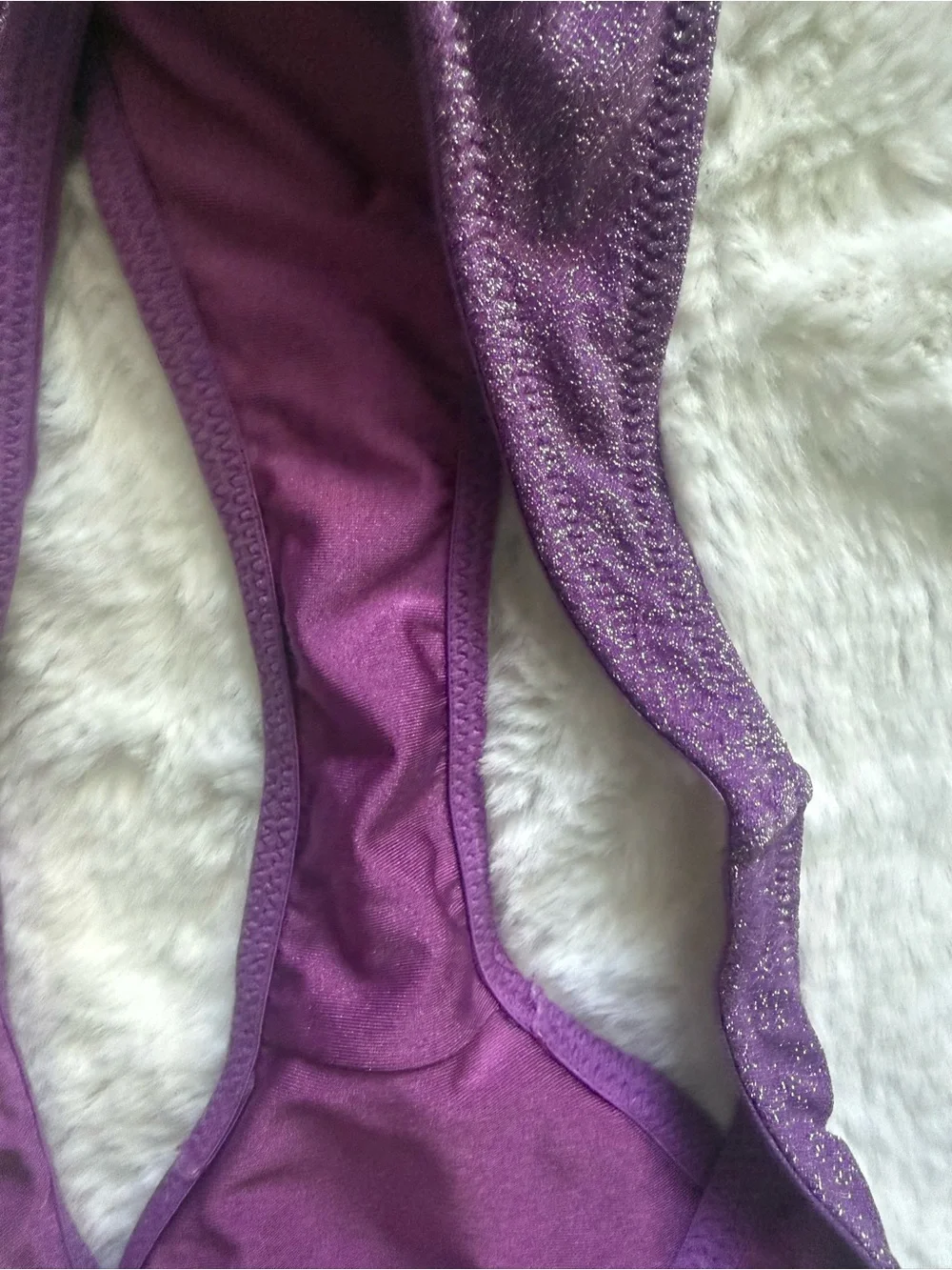 NWT triangl swimwear Mica Shimmery Purple Lurex Bikini Bottoms